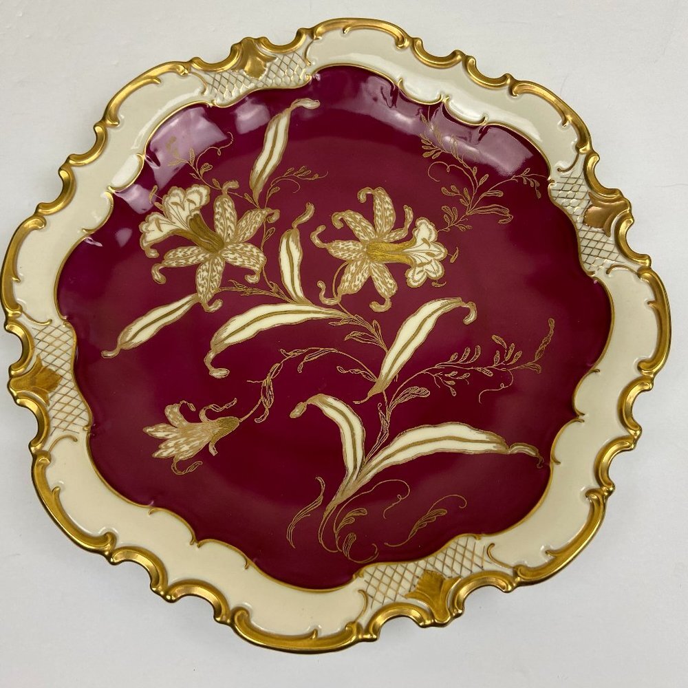Vintage Dish Plate Porcelain Germany Diameter 13"